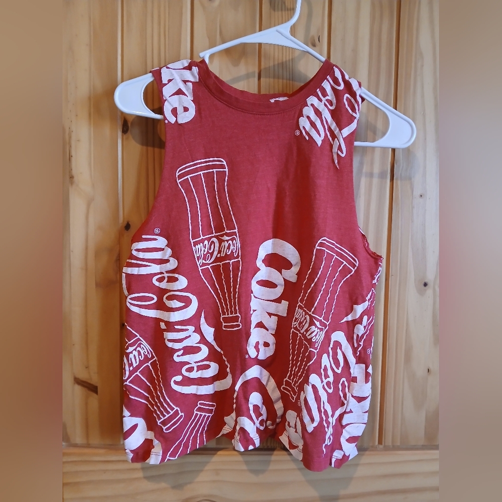 Coca Cola Juniors Red Tank Top Size M (7-9)